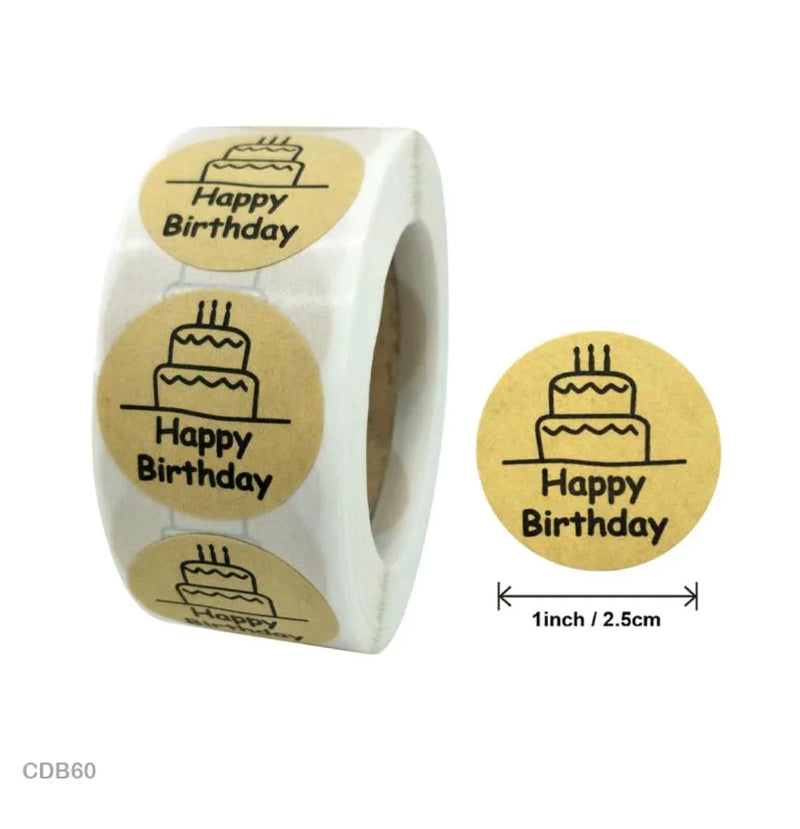 Thank you stickers & labels for Packaging (500 Sticker Roll of 1 Inch)