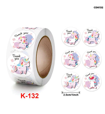 Thank you stickers & labels for Packaging (500 Sticker Roll of 1 Inch)