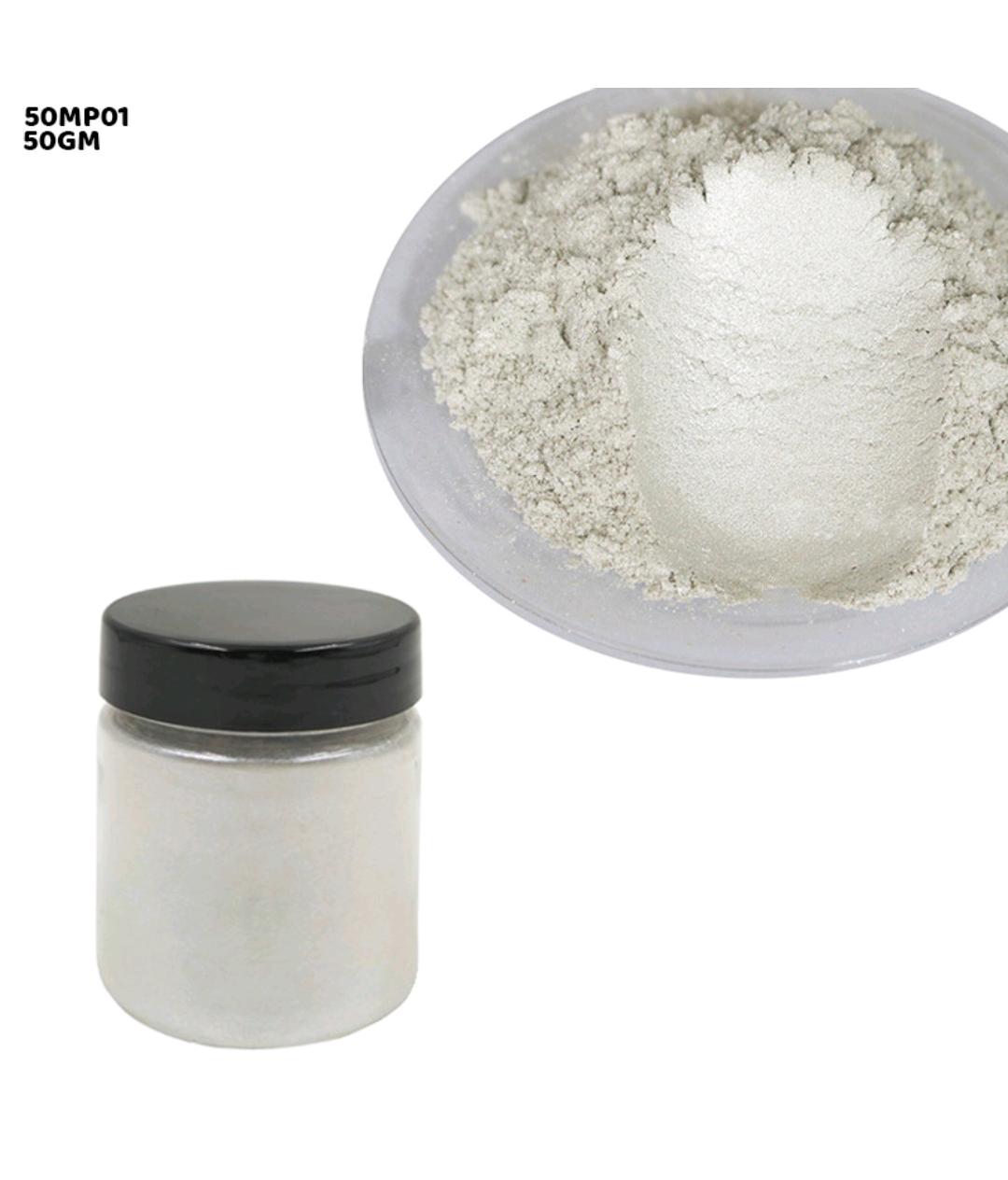 50Mp01 Mica Pearl Powder 50Gm White