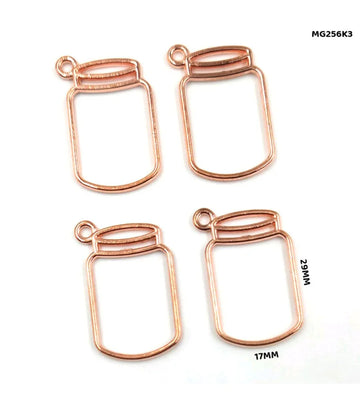 Mg256K3 Bezels Jar Shape 5Pc Rose Gold