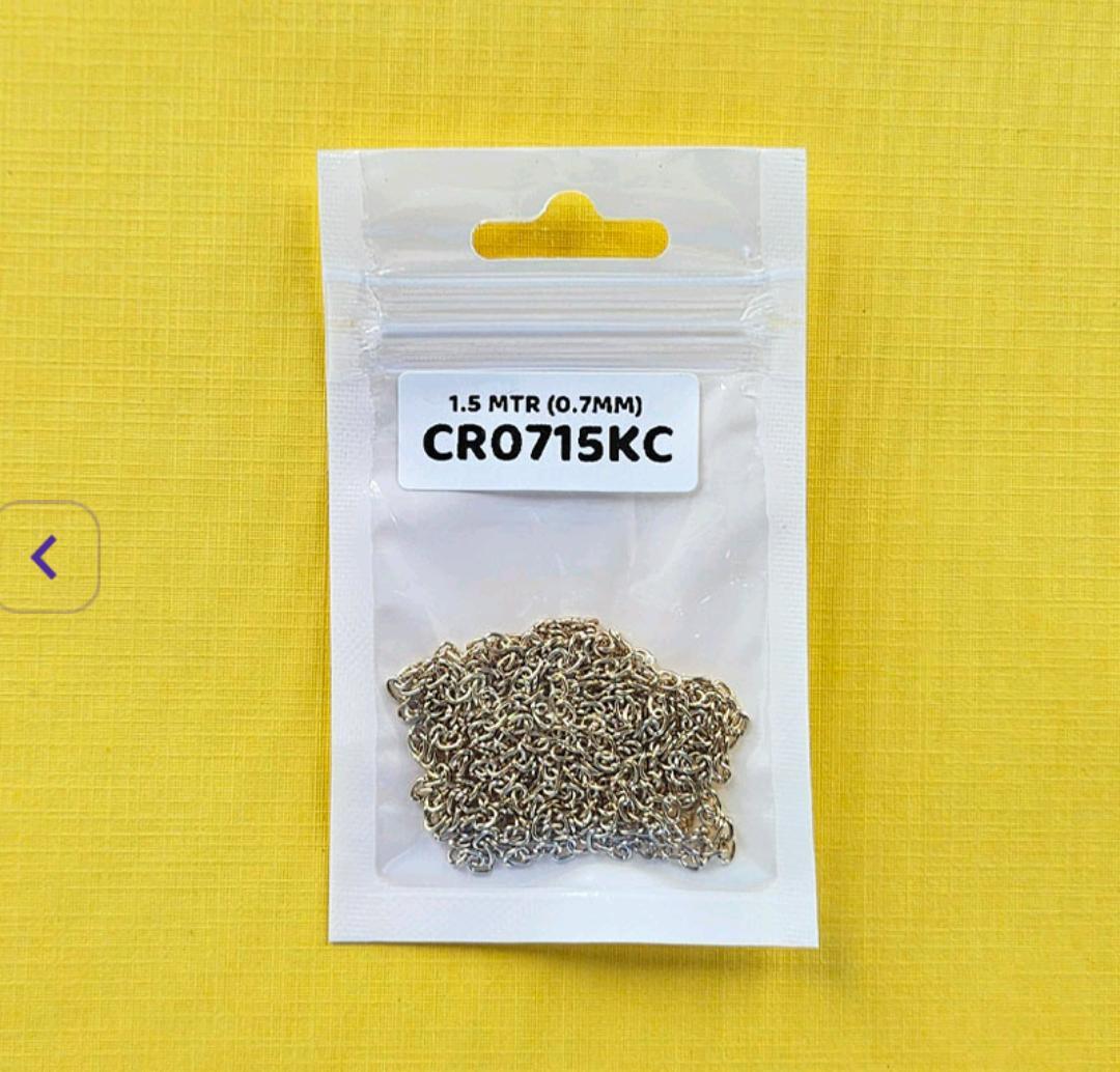Gold Chain l 1.5Mtr X 0.7Mm l pack of 1