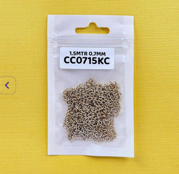 Gold Chain l 1.5Mtr X 0.7Mm l pack of 1