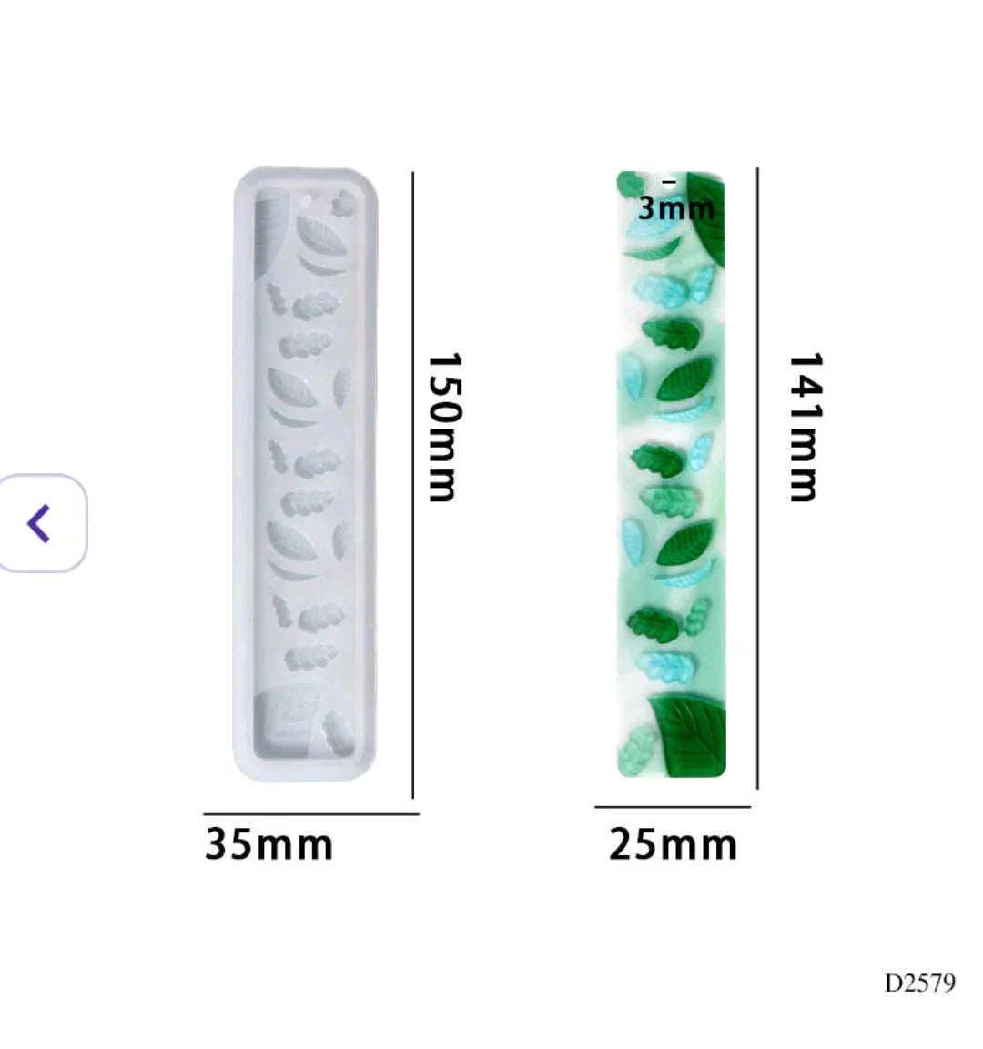 Resin Casting Molds Silicon Bookmark  Mould D2579