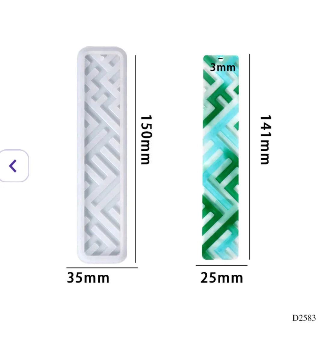 Resin Casting Molds Silicon Bookmark  Mould D2583