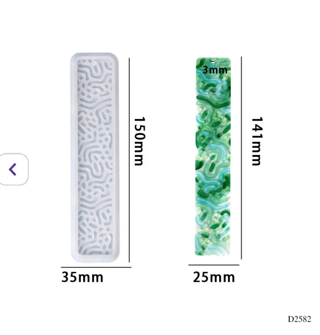 Resin Casting Molds Silicon Bookmark  Mould D2582