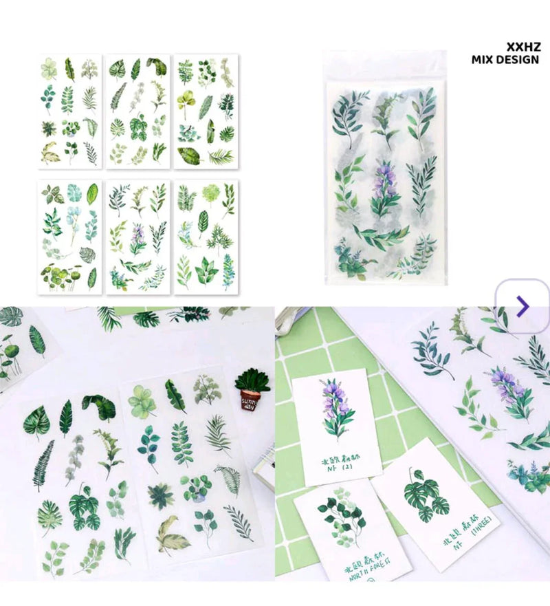 Floral & Botanical Deco Stickers for Journaling | 6 Sheets