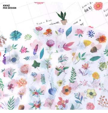 Floral & Botanical Deco Stickers for Journaling | 6 Sheets