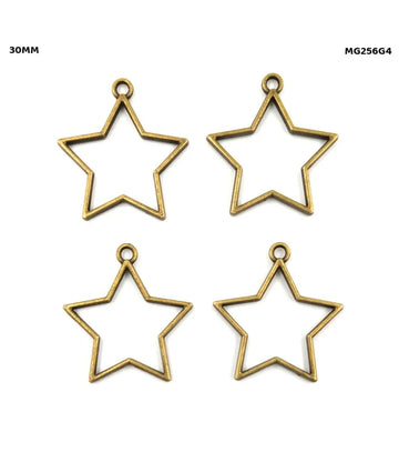 Copper Star Bezel Charms for Resin & Jewelry (5 Pack)