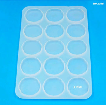 2 Inch Agate Silicone Molds for Resin Art (15 Pack)