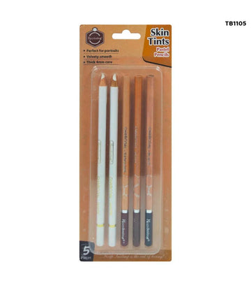 Pastel Skin Tone Pencils - Set of 5 Blendable Colors