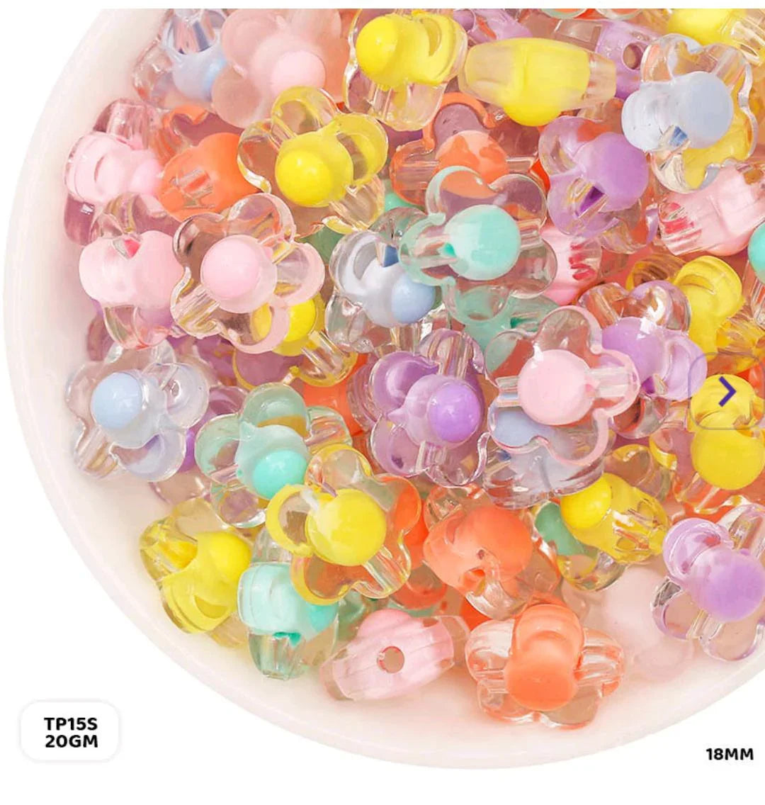 Colorful Plastic Craft Beads 20g
