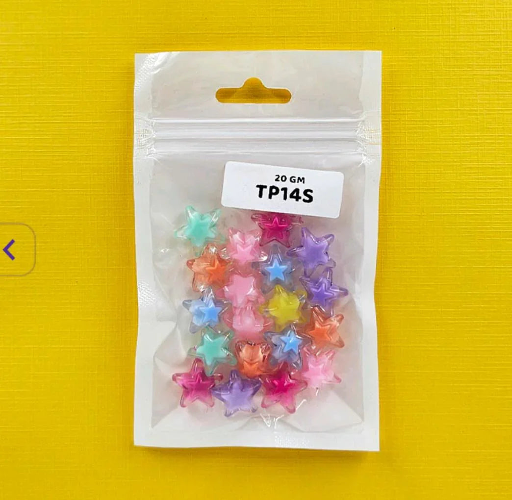 Pastel Starburst Craft Beads (20g Pack)