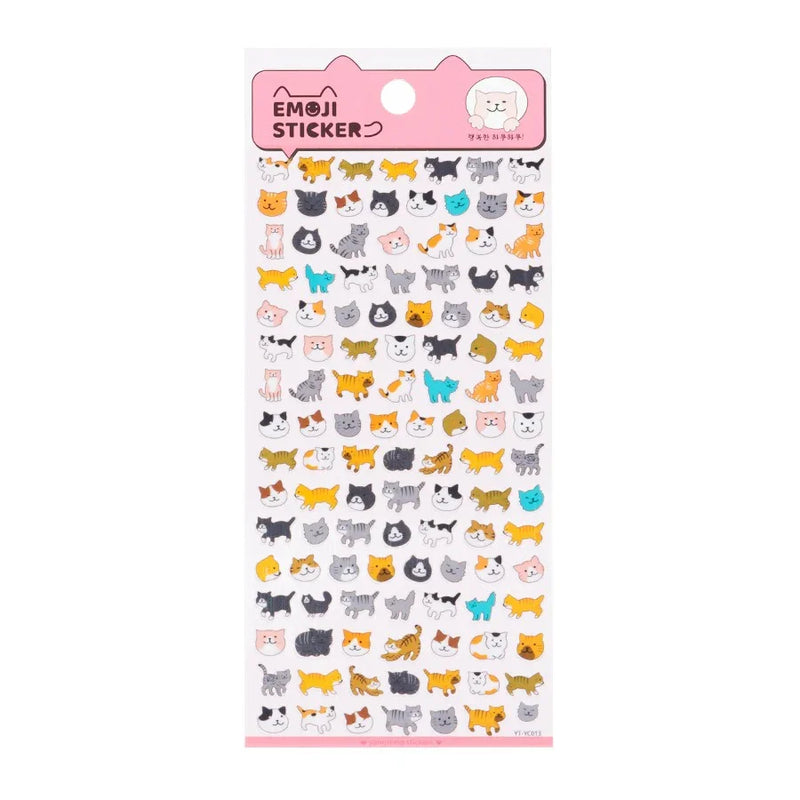 (Buy 1 Get 1 Free) Cute animal emoji sticker l pack of 1 sheet