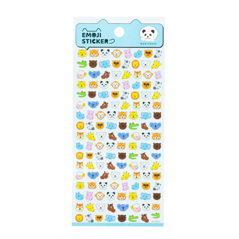 (Buy 1 Get 1 Free) Cute animal emoji sticker l pack of 1 sheet