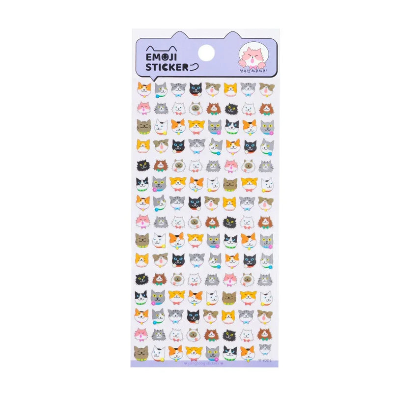 (Buy 1 Get 1 Free) Cute animal emoji sticker l pack of 1 sheet