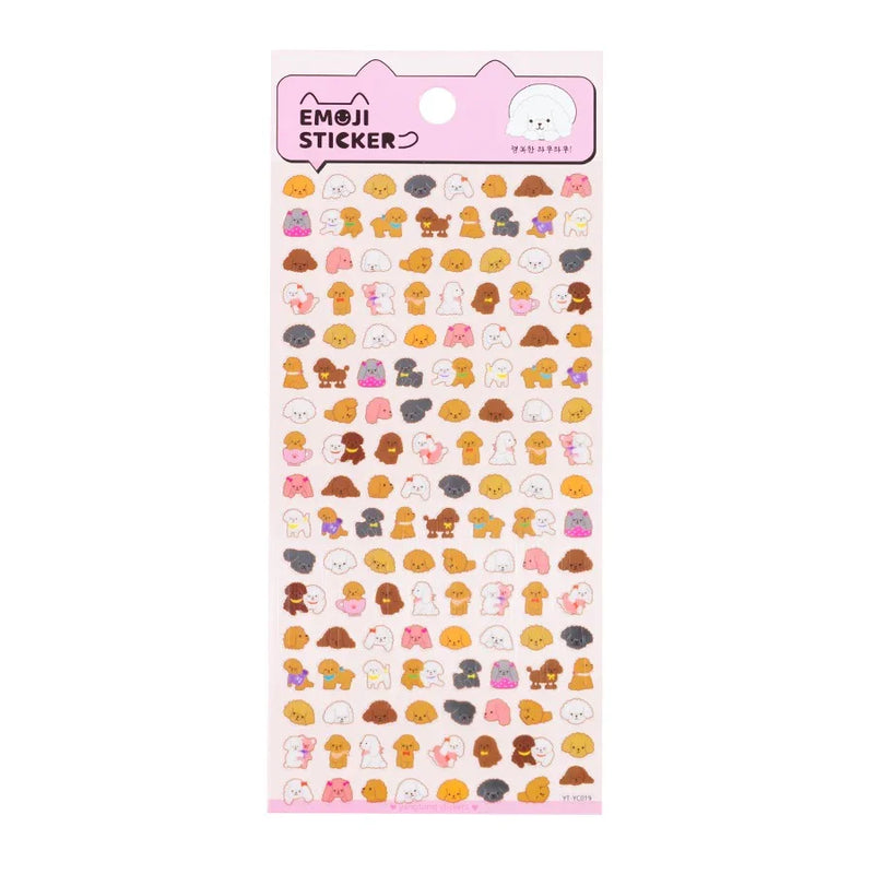 (Buy 1 Get 1 Free) Cute animal emoji sticker l pack of 1 sheet
