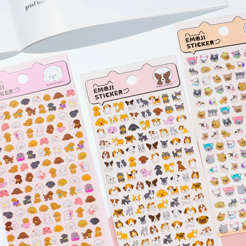 (Buy 1 Get 1 Free) Cute animal emoji sticker l pack of 1 sheet