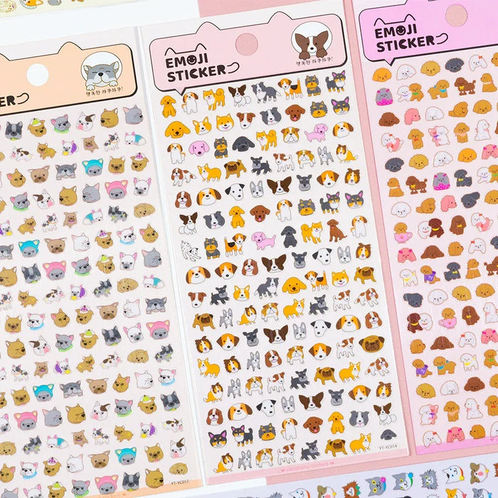 (Buy 1 Get 1 Free) Cute animal emoji sticker l pack of 1 sheet