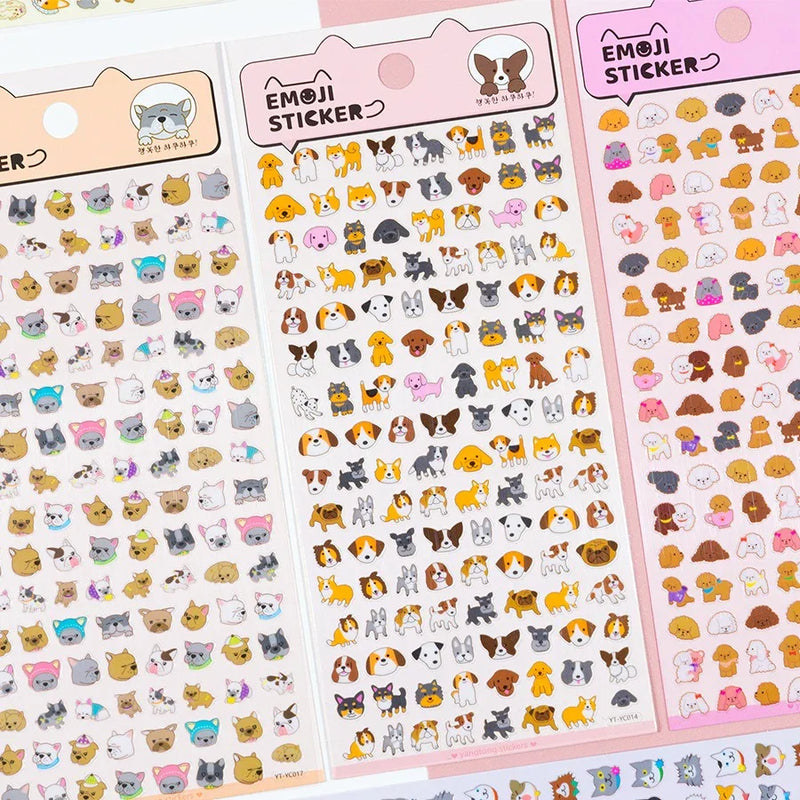 (Buy 1 Get 1 Free) Cute animal emoji sticker l pack of 1 sheet