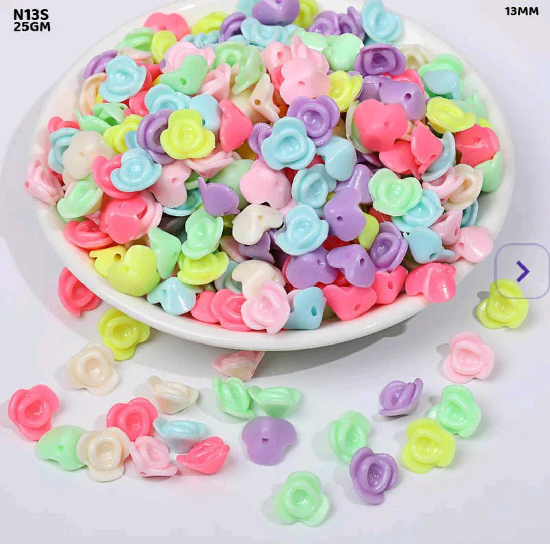 Pastel Flower Craft Beads 25g