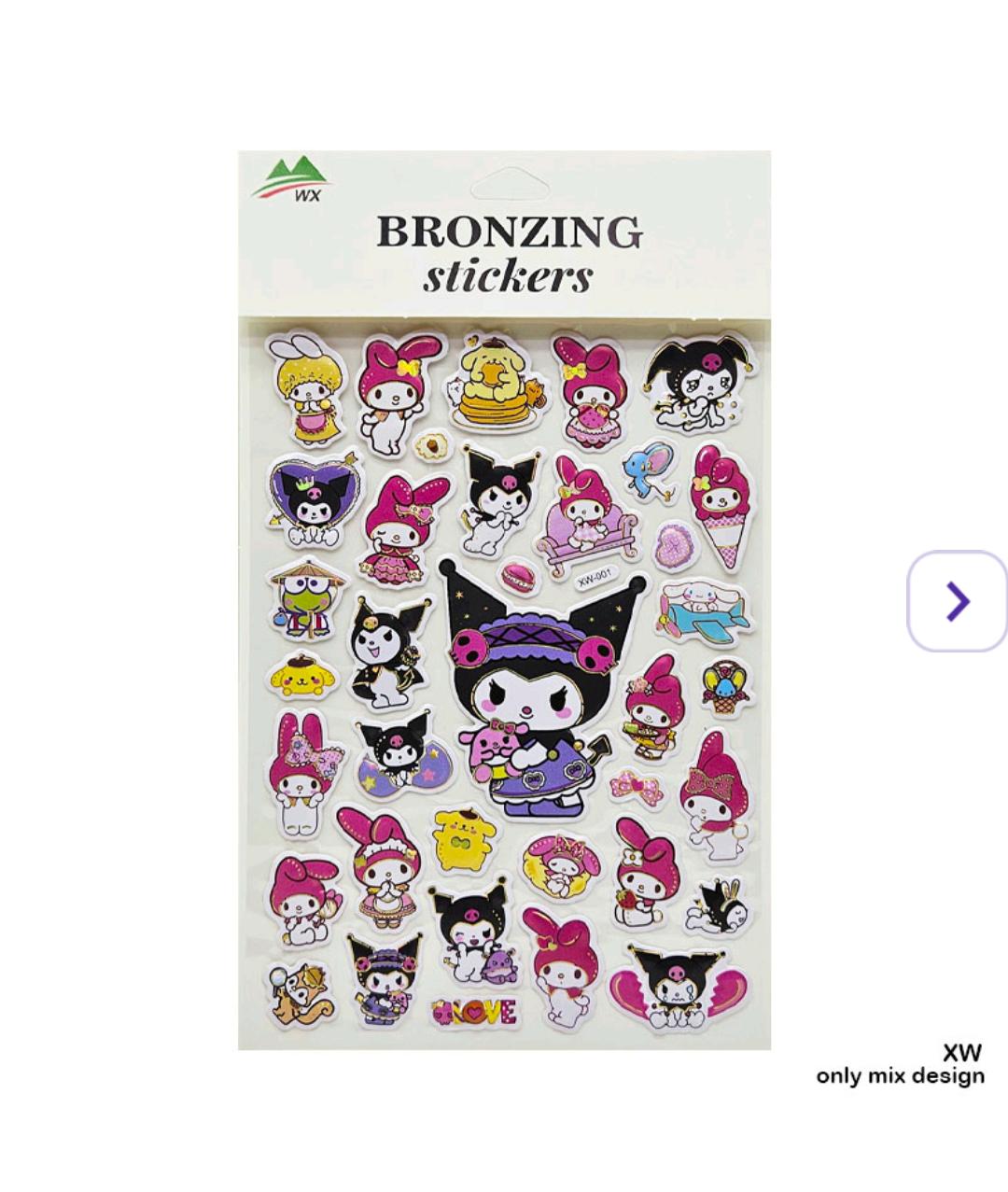 Xw Bronzing Kids Stickers