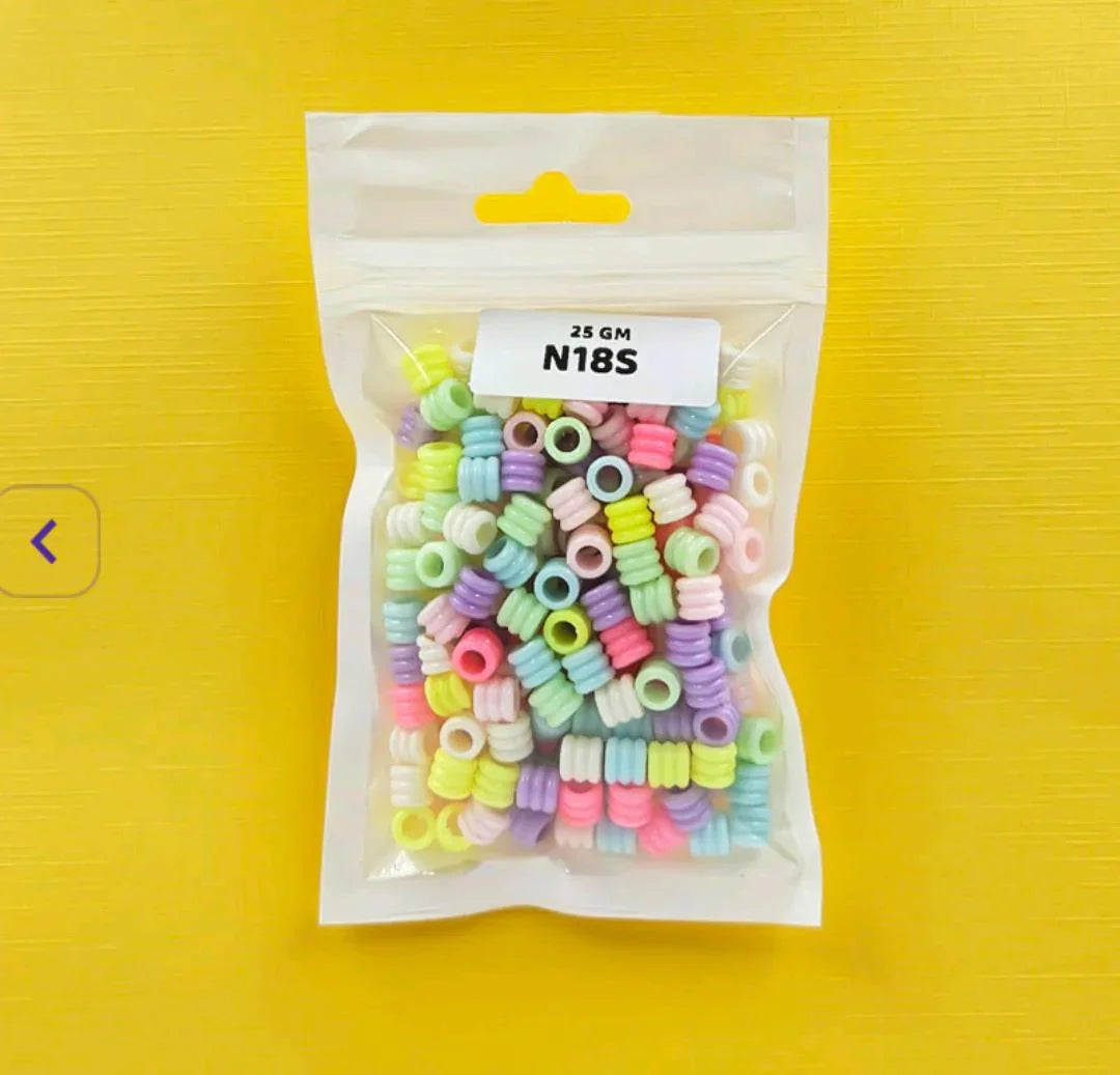 Pastel Tube Craft Beads (25gm) Pack of 1
