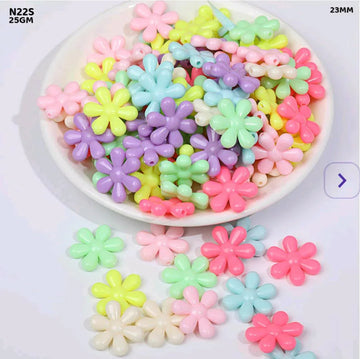 Pastel Flower Craft Beads 25g