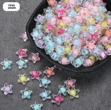 Pastel Star Craft Beads 20g