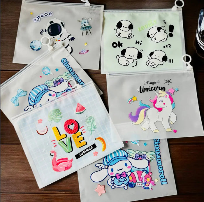 (BUY 1 GET 1 FREE) Space Ziplock transparent A5 pouch for return gifts l Pack of 1