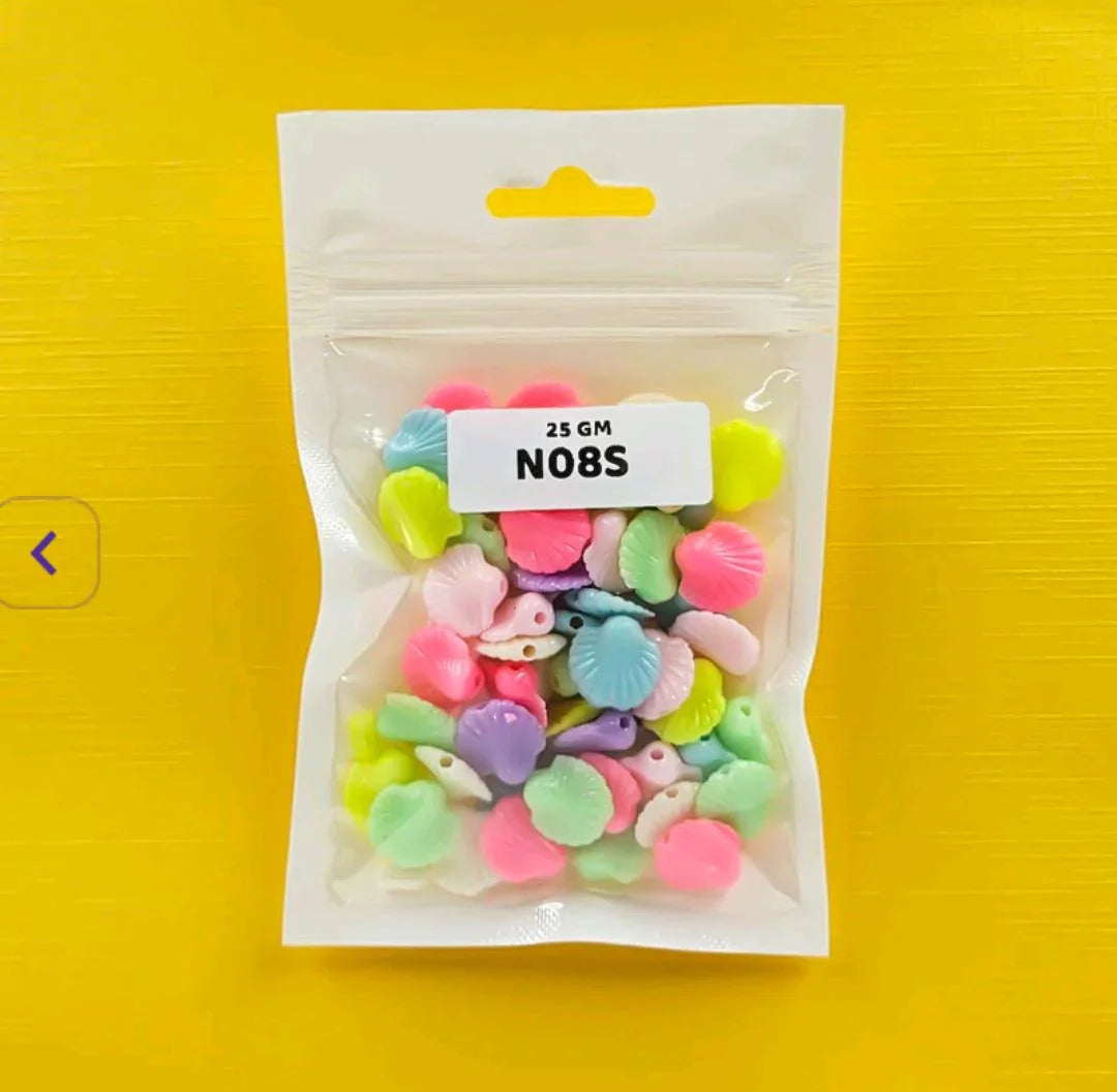 Assorted Plastic Craft Beads (25 Grams)