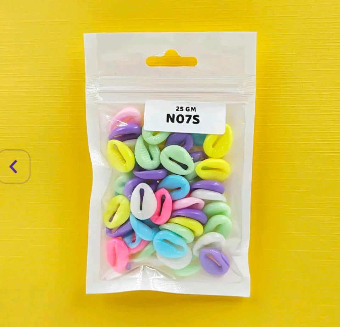 Pastel Shell Craft Beads 25g