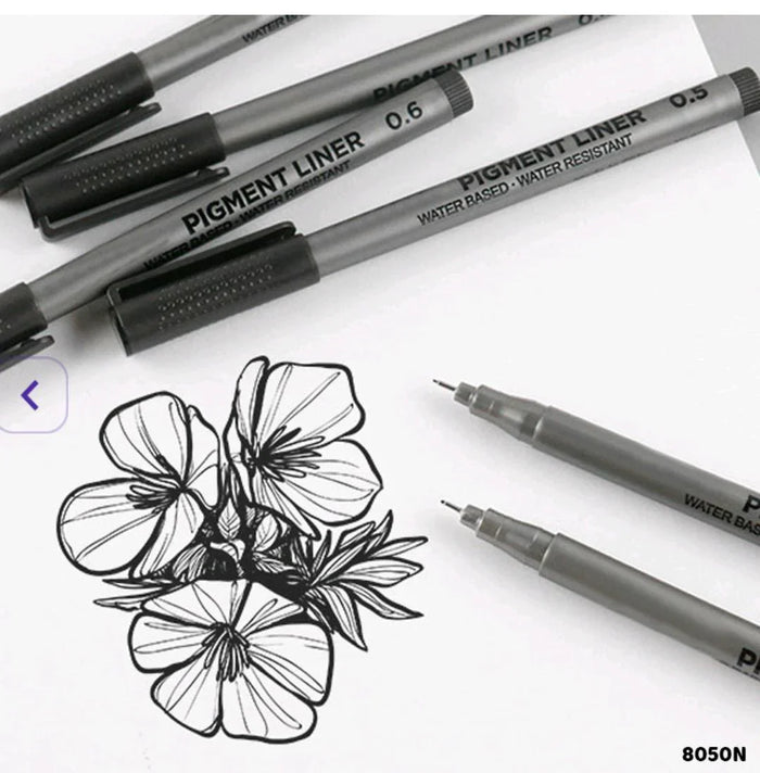 Precision Pigment Liner Pen Set ( 9 Pans) pack of 1