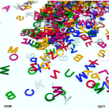 Qs71 Multi Capital Alphabet 8Mm 10Gm Sequins