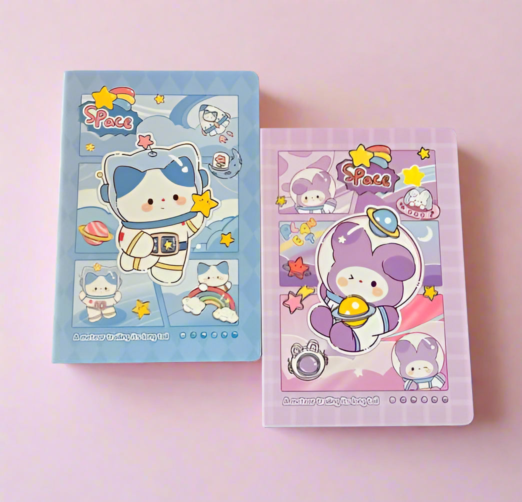 Cute Kawaii Baby Space Boy Print Diary – Explore the Stars in Style!