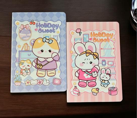 Cute Kawaii Japanese Kimono Holiday Sweet Theme Eva A5 100 Pages Notebook