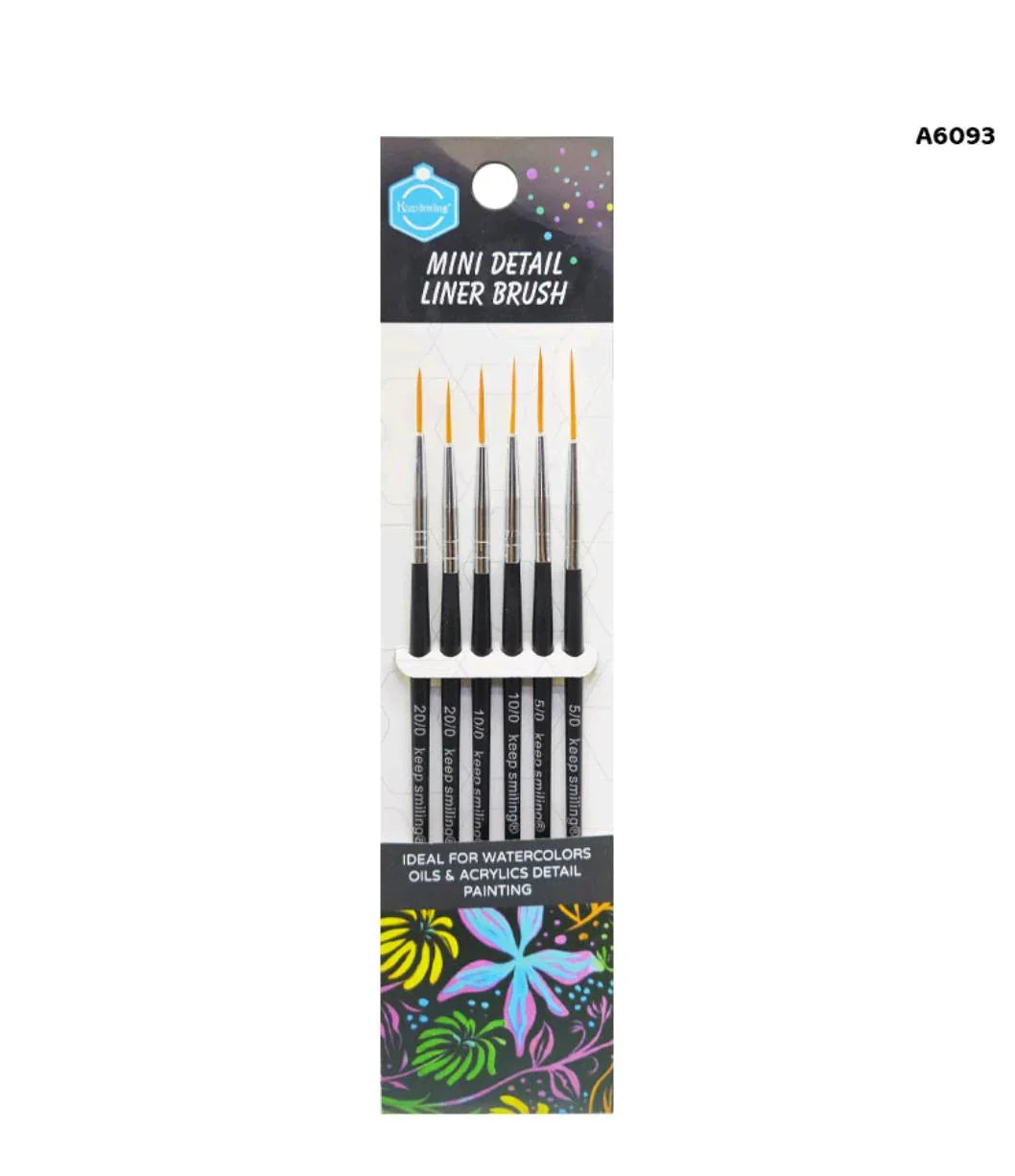 Mini Detail Liner Brush (6pcs) pack of 1