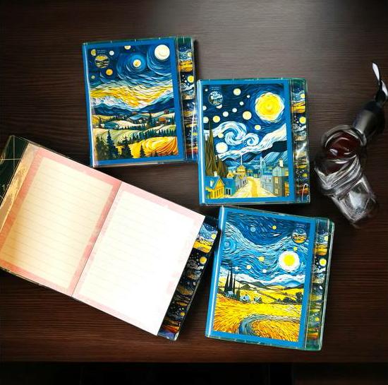 Van Gogh Mini Journal with partition I Pack  of 1 Diary