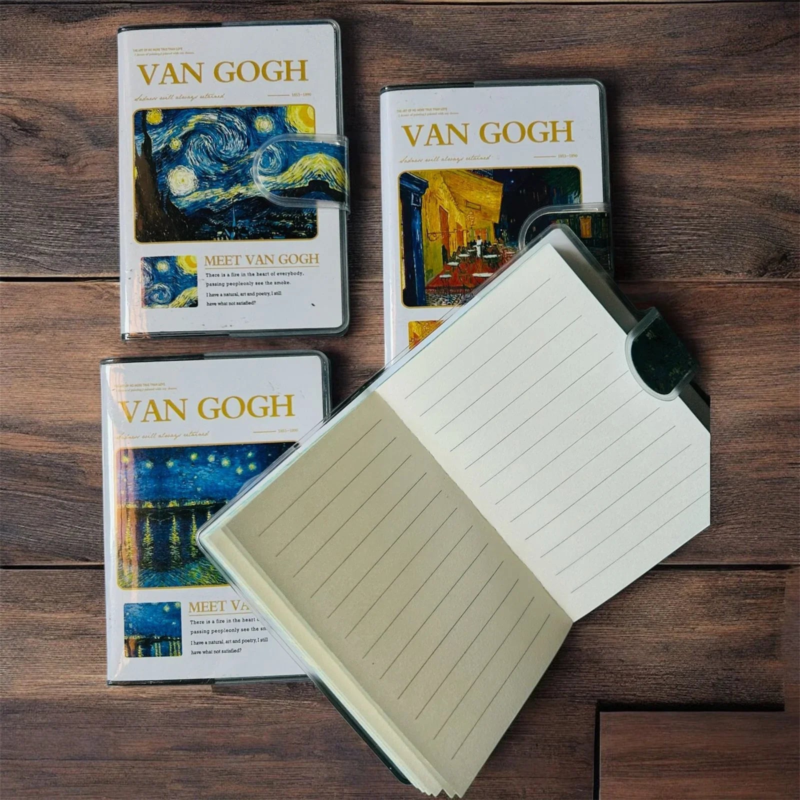 (BUY 1 GET 1 FREE) Van Gogh Latest Edition Velcro Fancy Diary A7 (10.5X7.5Cm)