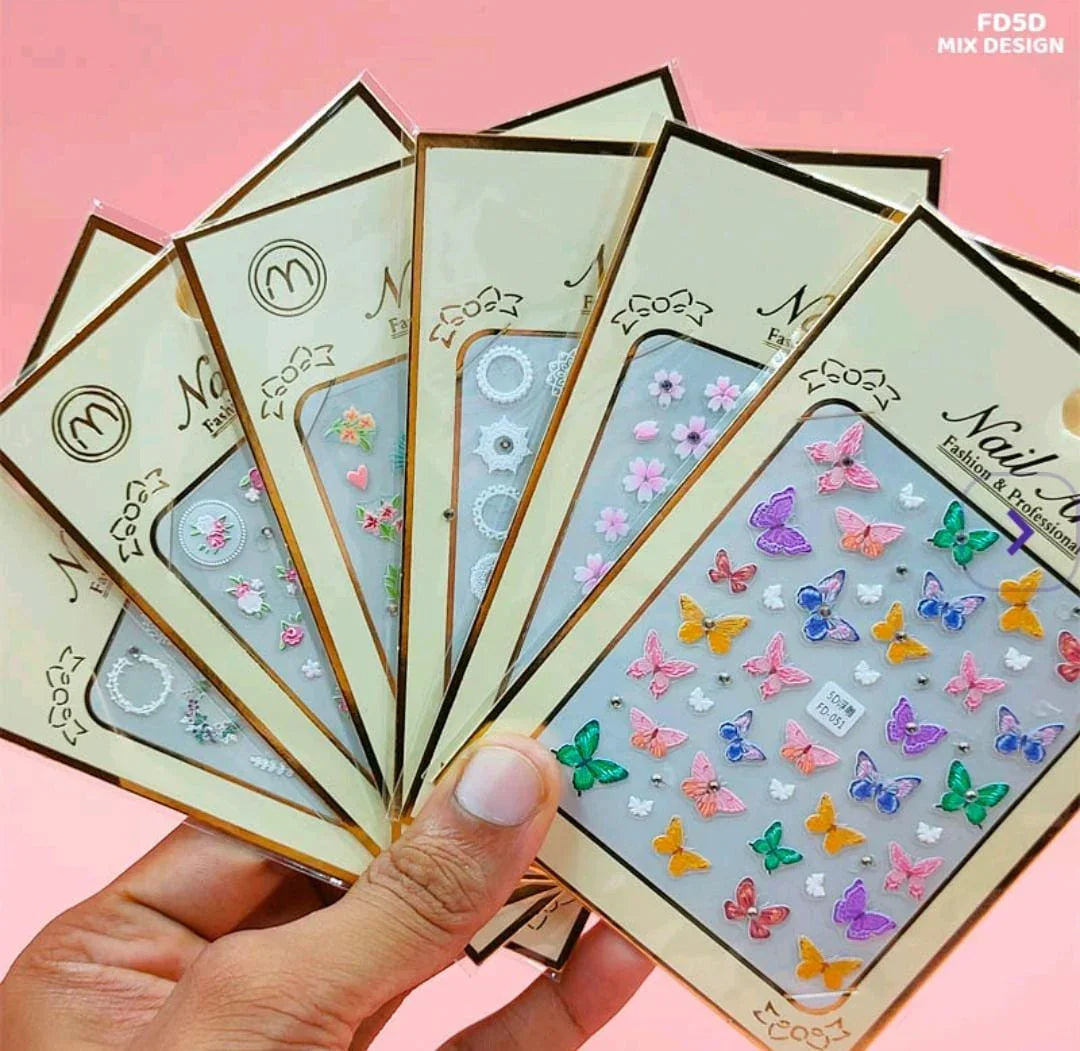 3D Creative Nail Art Sticker Sheet