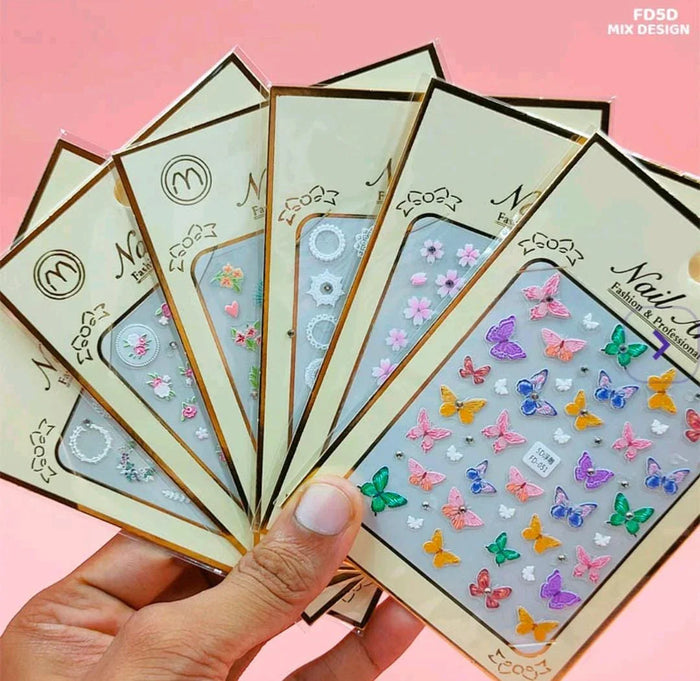 3D Creative Nail Art Sticker Sheet