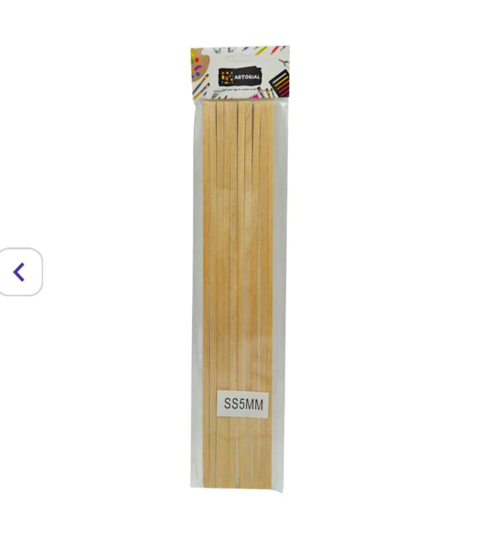 Square Wooden Craft Sticks - 30cm x 5mm (10 Pack) - Versatile DIY Essentials