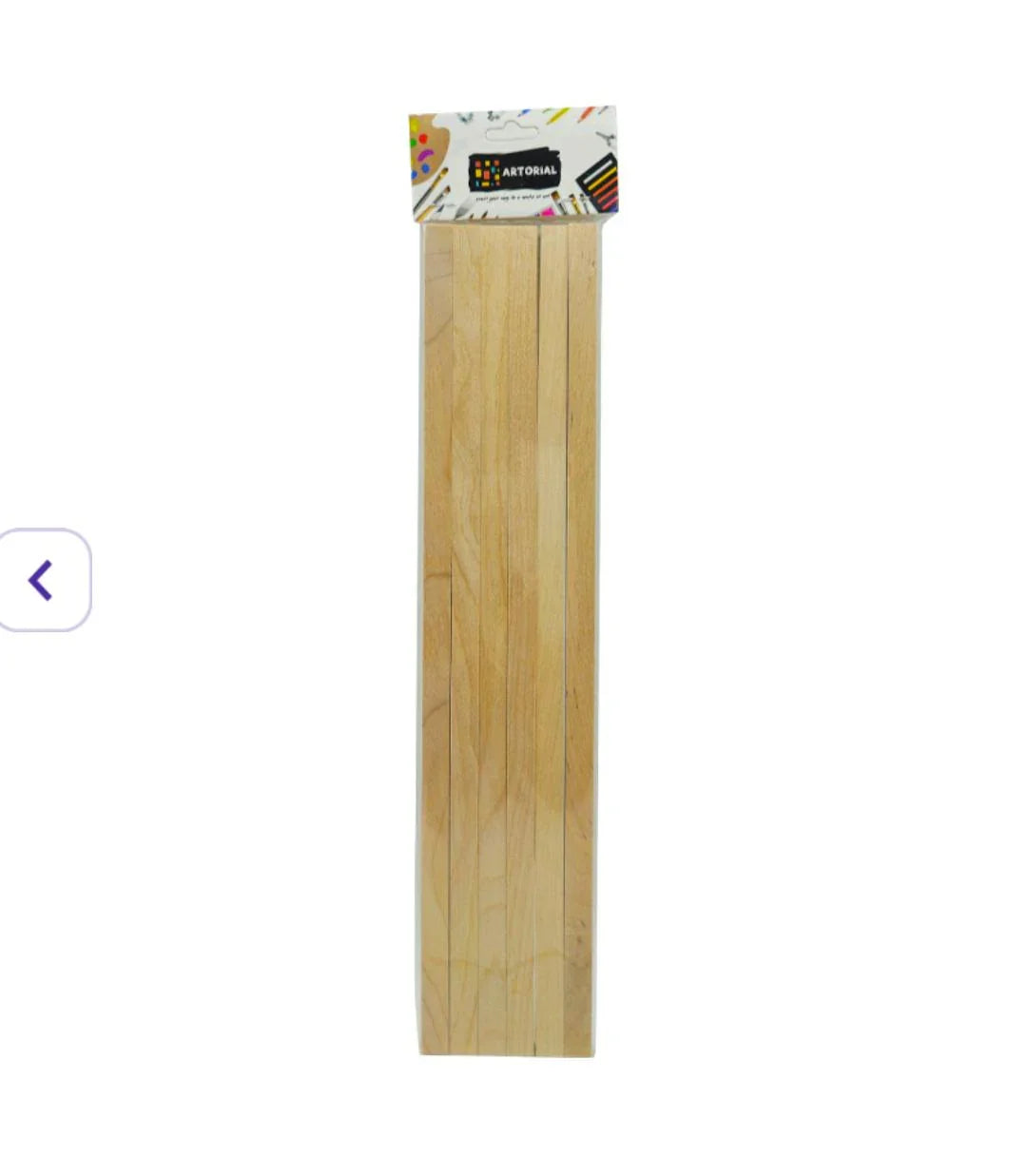 Thick Square Wooden Craft Sticks - 30cm x 10mm (6 Pack) - Durable DIY Material