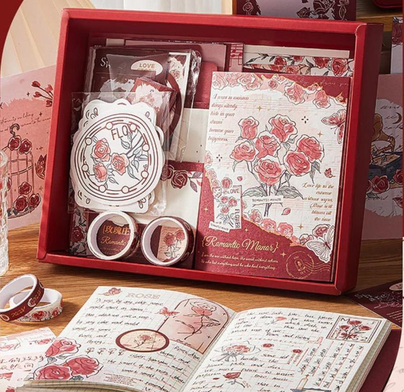 (Buy 1 Get 1 Free) Romantic Manor Journaling & Scrapbooking Kit | 2026 Edition | Complete 164-Piece Vintage-Inspired Set