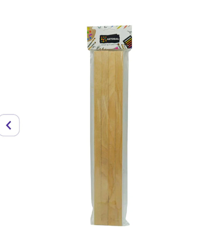 Sturdy Square Wooden Craft Sticks - 30cm x 12mm (4 Pack) - Ideal for Structural DIY