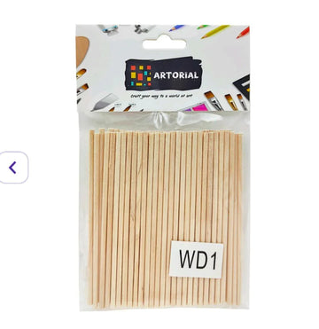 Plain Wood Craft Sticks - 50 Piece Set for DIY & Models
