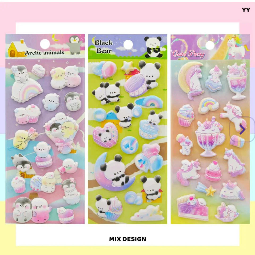 3D Animal Cartoon Print Sticker