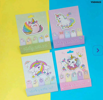 Cute Kawaii Unicorn Sticky Note Pad (120x156mm)