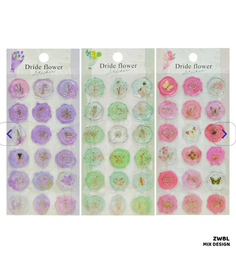 (BUY 1 GET 1 FREE) Zwbl Wax Stamp Style Craft Sticker