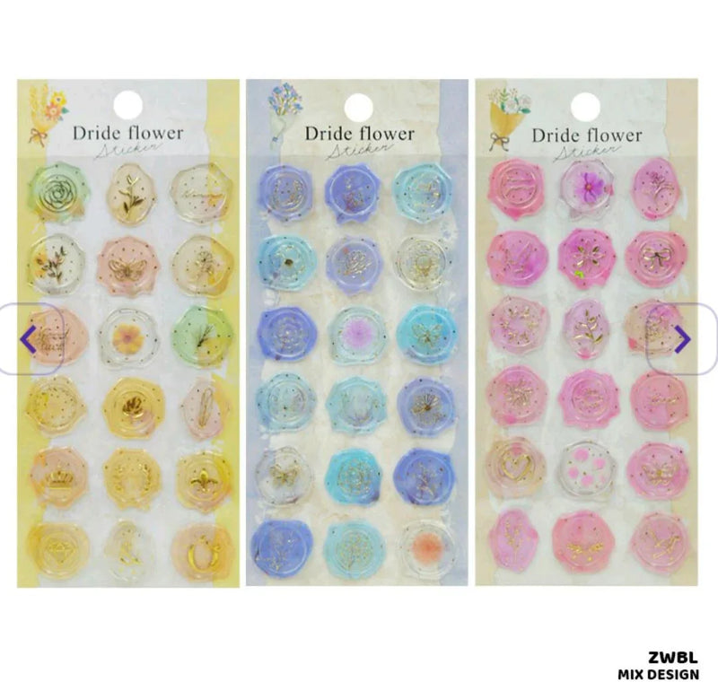 (BUY 1 GET 1 FREE) Zwbl Wax Stamp Style Craft Sticker