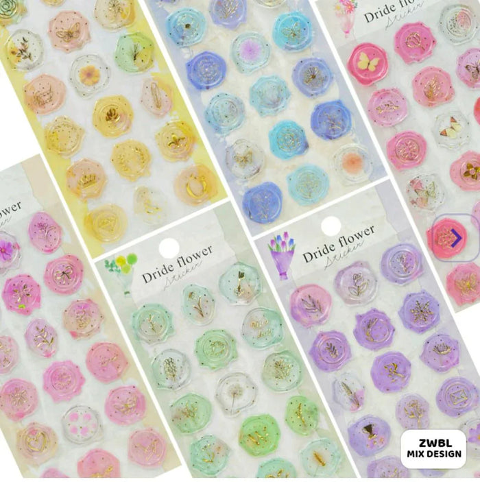 (BUY 1 GET 1 FREE) Zwbl Wax Stamp Style Craft Sticker